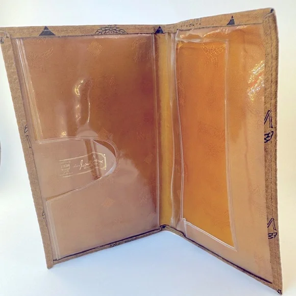 MCM Long Wallet Passport Holder Cognac Visetos Germany Authentic Vintage MCM - Picture 10 of 14